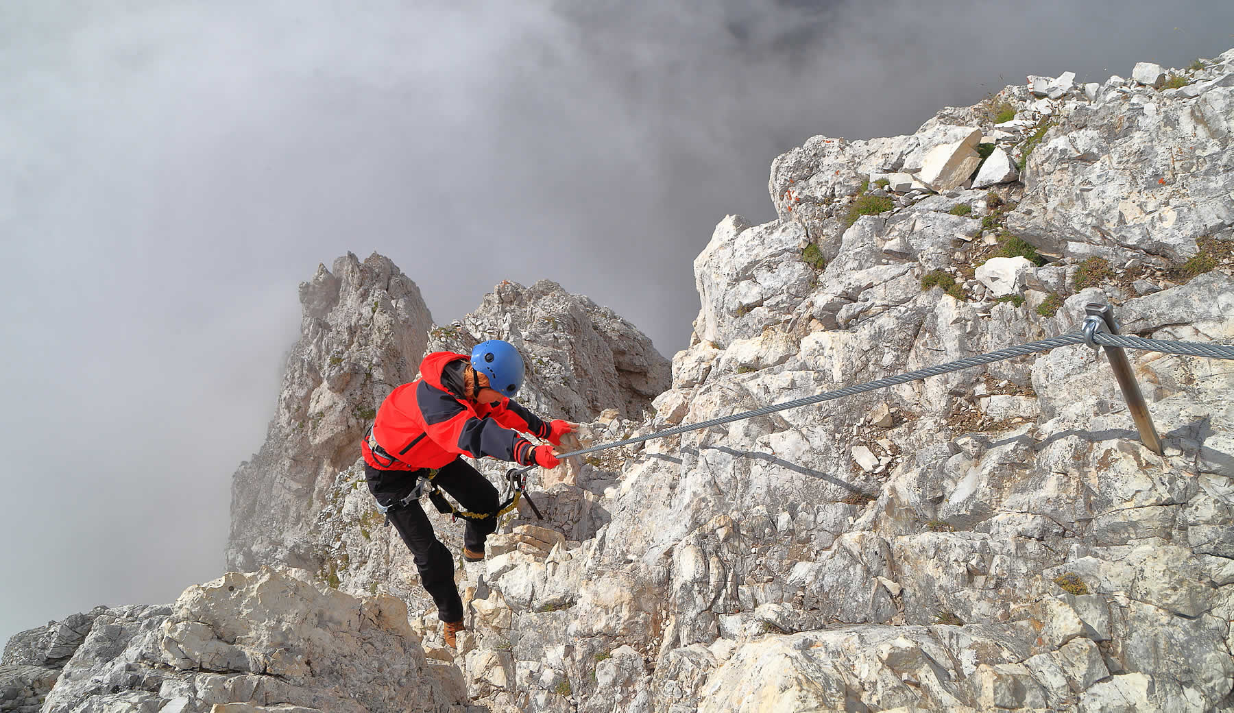 Fixed rope routes Dolomites